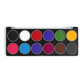 Paleta 12 Colores Mate Base Agua Pintacaritas Annete Fantasy