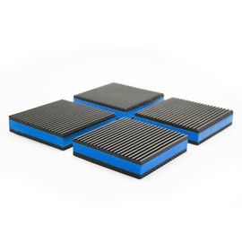 TEKDOE 7/8 Inch Thick Rubber Anti-Vibrations Damping Pads Pack, Heavy Duty Sound Insulating Pad for Air Compressor, Conditioner, Automotive, Mechanic (4 Inch Wide)