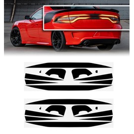 (2-Pack) Fit for Dodge Charger 2015-2023 Precut Taillight Tint Decal, Bat Vinyl Decal Overlay Cover, Racetrack Sticker Taillight Black Tint Film