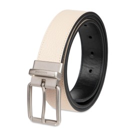 Dockers Men's Two-in-one Reversible Rotative Buckle Everyday Casual Dress Belt (Regular and Big & Tall Sizing), Beige/Black, Medium (34-36)