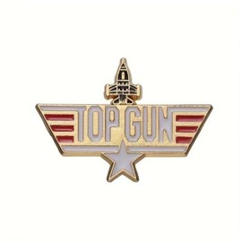 Top Gun Plane Fighter Pilot Enamel Pin Lapel Badge Brooch with Butterfly Clasp Back