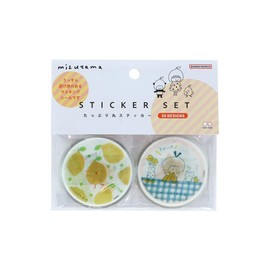 Sun-Star Stationery Mizutama S8817731 Goods, Seal, Masking Material, Plenty of Round Stickers, Orange