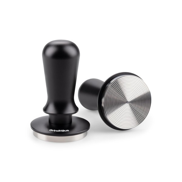 GrindHaus V1-58.5mm Espresso Coffee Tamper, Dual Spring Loaded Calibrated Espresso