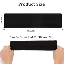 Shunshi 6Pcs Stretchy Elastic Headbands, Cotton Sports Hairband for Girl&Women,Anti-Slip Fashion Sweat Head Ties, Suitable for Sports/Pilates/Yoga/Fitness/Running/Cycling (Black)