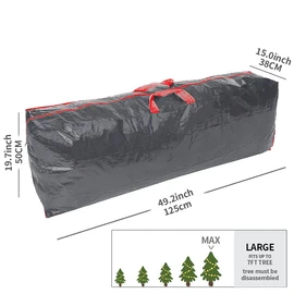 Ram® 3 X GREY Extra Large Christmas Tree Storage Bag With 2 x Christmas Decorations Bag For Baubles, Tinsel, String Lights