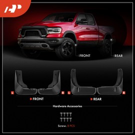 A-Premium Set of 4PCS Mud Flaps Splash Guards Mudguards Mudflaps Compatible with Toyota Camry 2012 2013 2014, Sedan, Front & Rear Driver and Passenger Side