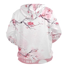 Nander Hooded Sweatshirts Japanese Cherry Blossom Unisex Men's Pullover Hoodie Hoodies