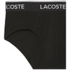 Lacoste Men's Stretch Cotton Jersey Essentials Briefs, 3-pack, Black with