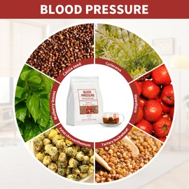 Loywoqi Blood Pressure Tea BagsHeart Functional Tea6g X 30 Bags 5.3 oz Natural Chinese Blend Herbal Tea, Gluten Free,Caffeine Free, Non-GMO