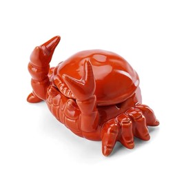 WAIT FLY Crab Ceramic Ashtray with Lid, Cute Cigar Ashtray for Indoor or Outdoor use, Home Office Decoration Ashtray for Smokers
