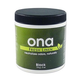 ONA Block Fresh Linen Fragrance - Odour Eliminator, Neutralise Odours Safely, Naturally and Permanently - 170g