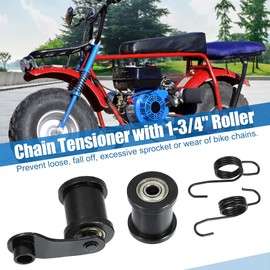 X AUTOHAUX 1 Set Chain Tensioner with 1-3/4" Roller for Coleman BT200X CT200U Trail CT200U-EX Powersports Mini Bikes for Massimo MB165 MB200 196cc Baja Warrior Mini Bicycle Roller Assembly