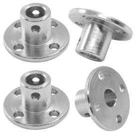 PHITUODA 4 Pcs 6mm Rigid Flange Coupling Connector, Guide Coupler Accessory Shaft Support, Shaft Axis Fittings for DIY RC Model Motors