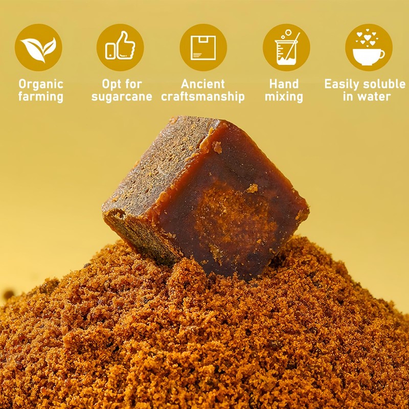 Brown Sugar Cubes, Deep Molasses Richness Raw Cane Demerara Sugar,