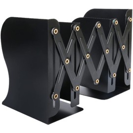 Operitacx retractable book stand bookend book holder books on CD minimalist desk book ends for shelves file organnizer bookshelf accessories transparent books end shrink manager metal book