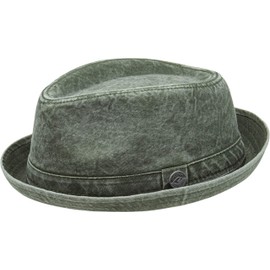 CHILLOUTS Sligo Hat - Pork Pie Hat Men/Women, 100% Cotton, Unisex Summer Hat, Tampa Hat, Breathable, L-XL, Green