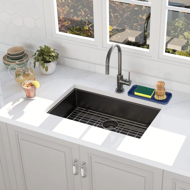 EG-SIPRO Silicone Sponge Holder, Kitchen Sink Organizer Tray, Sponge Caddy