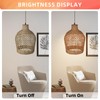 Arturesthome Rattan Pendant Light Woven Chandelier Handwoven Boho Coastal Pendant