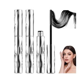 2025 Upgraded Waterproof Metal Wand Mascara，Black Washable Metal Mascara Wand，Steel Tube Mascara Primer，Super Voluming Lash Extensions，Long Lasting Smudge-Proof No Flaking-1pcs
