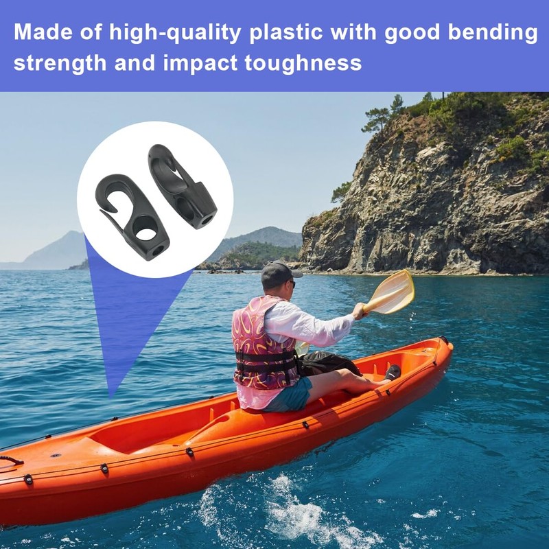 NOPKESV Pack of 10 nylon flagpole clips, carabiner hooks, flag