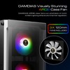 GAMDIAS White RGB Gaming ATX Mid Tower Computer PC Case