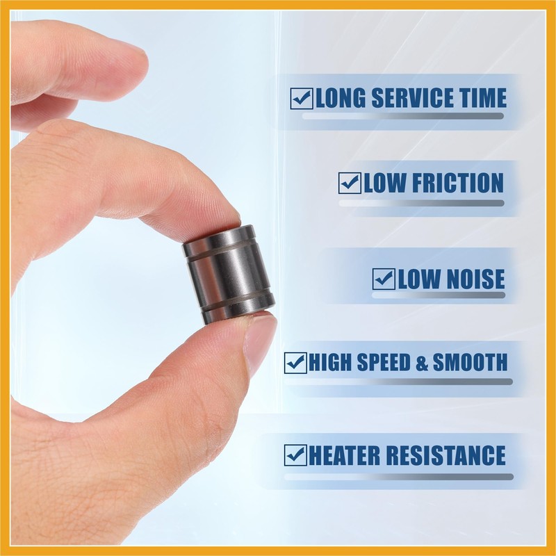 Partuto LM8SUU 8x15x17mm Linear Ball Bearings Silver Tone - 10