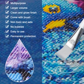 2 Pack Diamond Painting Sealer 240ML 5D Diamond Painting Glue Sealer Quick Drying Diamond Painting Accessories Glue for Diamond Painting, Puzzles and DIY Craft Anti-Shedding & Enhance Brightness