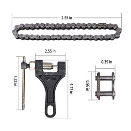 UOIENRT 420 Jackshaft Chain 42Link+ Chain Breaker, fit for Coleman BT200X CT200U Trail 200 CT200U-EX Baja TrailMaster Warrior Heat MASSIMO MB165 MB200 196cc 6.5hp Powersports Mini Bike Part
