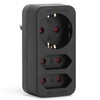 Aigostar 3-Way Socket Adapter with Child Lock Multiple Socket Portable
