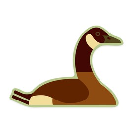 Die Cut Sticker Canadian Goose, Geometric, Contour Vinyl Sticker 1 to 3 inches (Waterproof Decal for Cars, Water Bottles, Laptops, Coolers), Small