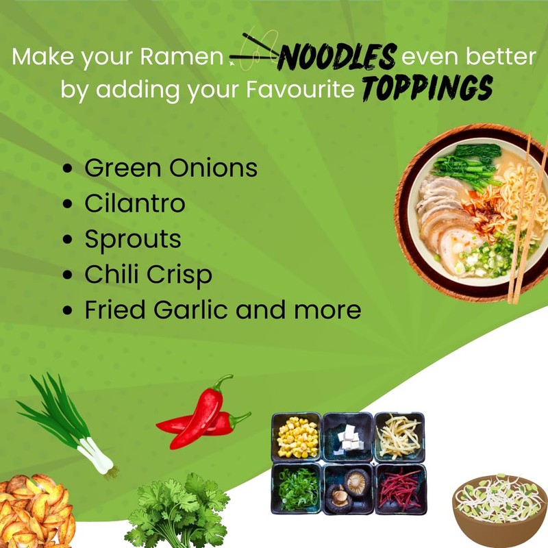 HCG Asian Noodles Variety Pack of 12 Instant Ramen Noodles