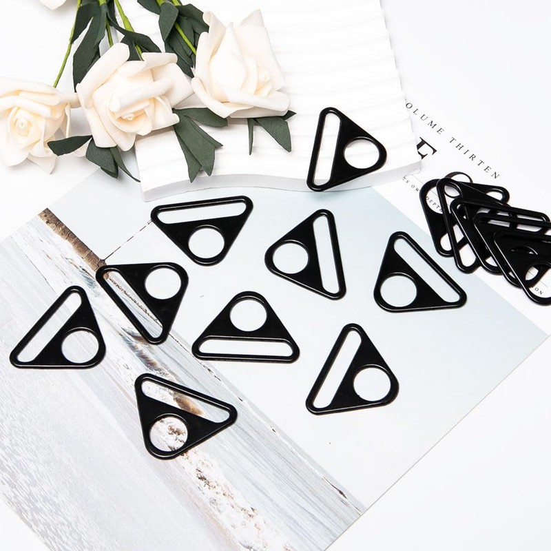 Sxutop 30 Pieces Metal Triangle Buckles 38 mm Inner Diameter
