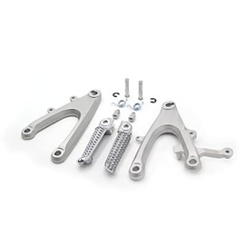 SMT-Silver Front Rider Foot Pegs Bracket Compatible With Yamaha Yzf R1 Yzf-R1 2004 2005 2006 [B00RUDY4OS]