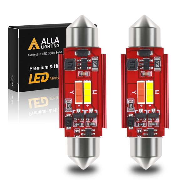 Alla Lighting Dual Color 578 212-2 LED Festoon Bulbs, White/Red
