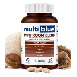 Suplemento Multiblue de Hongos con Melena de León y Cordyceps, 60 Cápsulas                                                                            