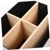 Mikinona Removable Bamboo Makeup Storage Box for Desk Compact Organizer