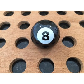 Unbranded Vintage | Billiard Ball | Black Number 8 | Black Print on White Marble
