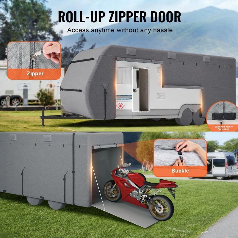 27-30 ft Class a RV Cover Non-Woven Fabric Trailer Travel