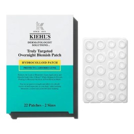 Kiehl’s - Truly Targeted Overnight Blemish Patch, Parches Hidrocoloides Formulados con Ácido Salicílico, Absorben Grasa y Reducen Imperfecciones en 2H