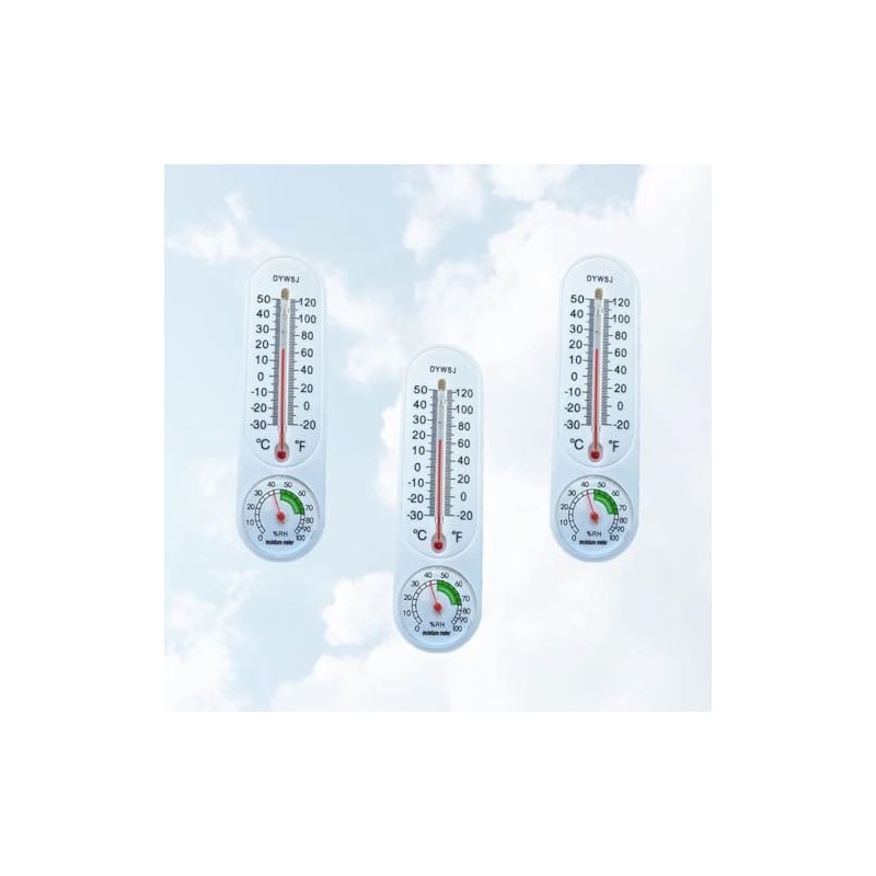 LIOOBO Termómetro Ambiental y Diseño Moderno Medición Precisa de Temperatura