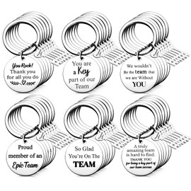 Huquary 36 Pcs Thank You Keychain Inspirational Employee Appreciation Gifts Motivational Keychains Bulk for Men Women Coworker Teacher Graduation Staff Nurse Retirement Gifts