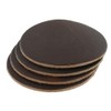 Leather Coasters, Horween Dublin, Circle, Brown Nut (4pc set)