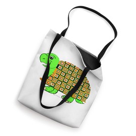 Pattern Shell Tortoise at a Colorful Cartoon Snail Pace Tote Bag