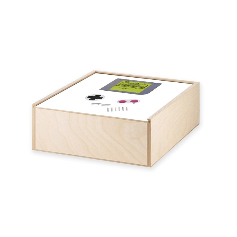 Fabulous Wooden Storage Box - Old School Game Console Portable