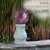 Alpine Corporation 12" Tall Indoor/Outdoor Roman Column Gazing Globe Display