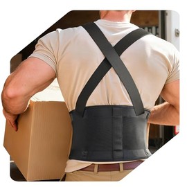 changenow Faja lumbar de grado médico con tirantes ajustables [Soporte más fuerte y malla transpirable] Cinturón de soporte lumbar para hombres y...  