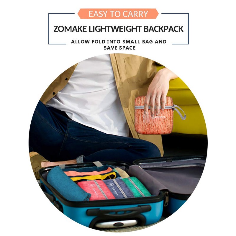 ZOMAKE Foldable Backpack 25L - Lightweight Folding Backpacks Packable Hiking