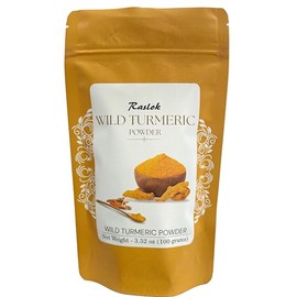 Raslok Wild Turmeric Powder | Kasturi Manjal| Amba Haldi | Kasturi Turmeric | No Preservatives | Chemical Free | for Face Packs & Face Mask (3.52, Ounces)