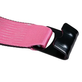 Mytee Product 4" x30' Pink Winch Straps with Flat Hooks - 5400 lbs WLL - Heavy Duty Tie Down Straps 4 Inch Cargo Control for Flatbed Truck Utility Trailer