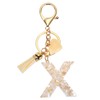 PATIKIL Alphabet Initial Letter Keychain, Resin Cute Keychains with Tassel